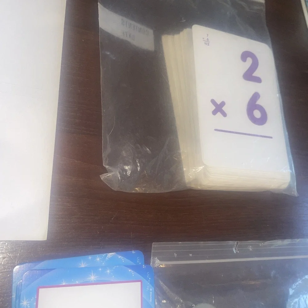 Math Manipulative Resource Lot Of Elementary Math Games Flash cards Fake Change